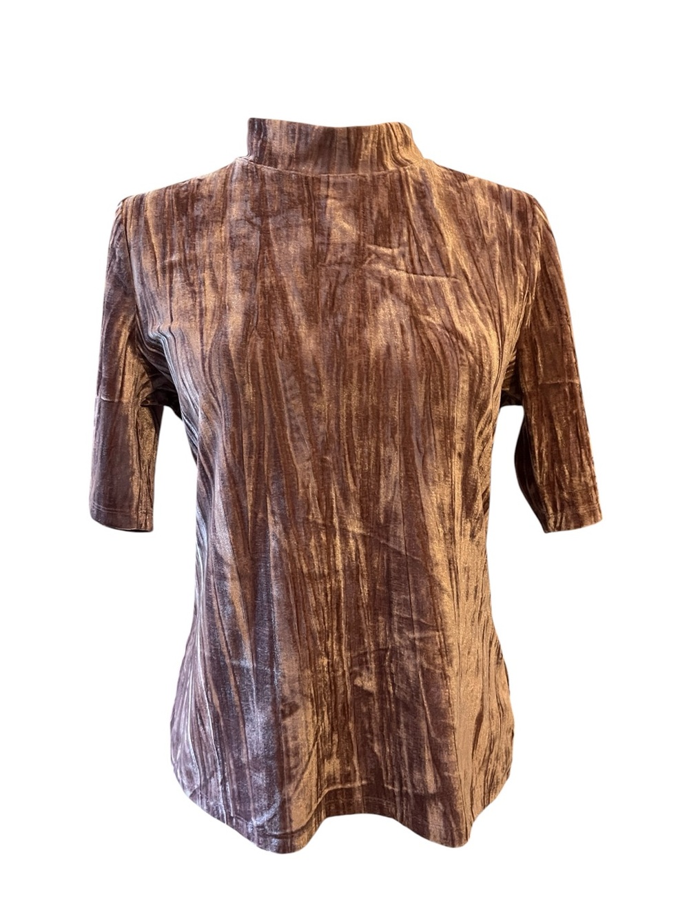 Anthropologie Pilcro Velveteen Mock-Neck Top Size Medium